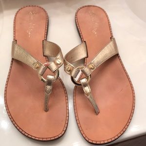 Lilly Pulitzer Gold Sandals